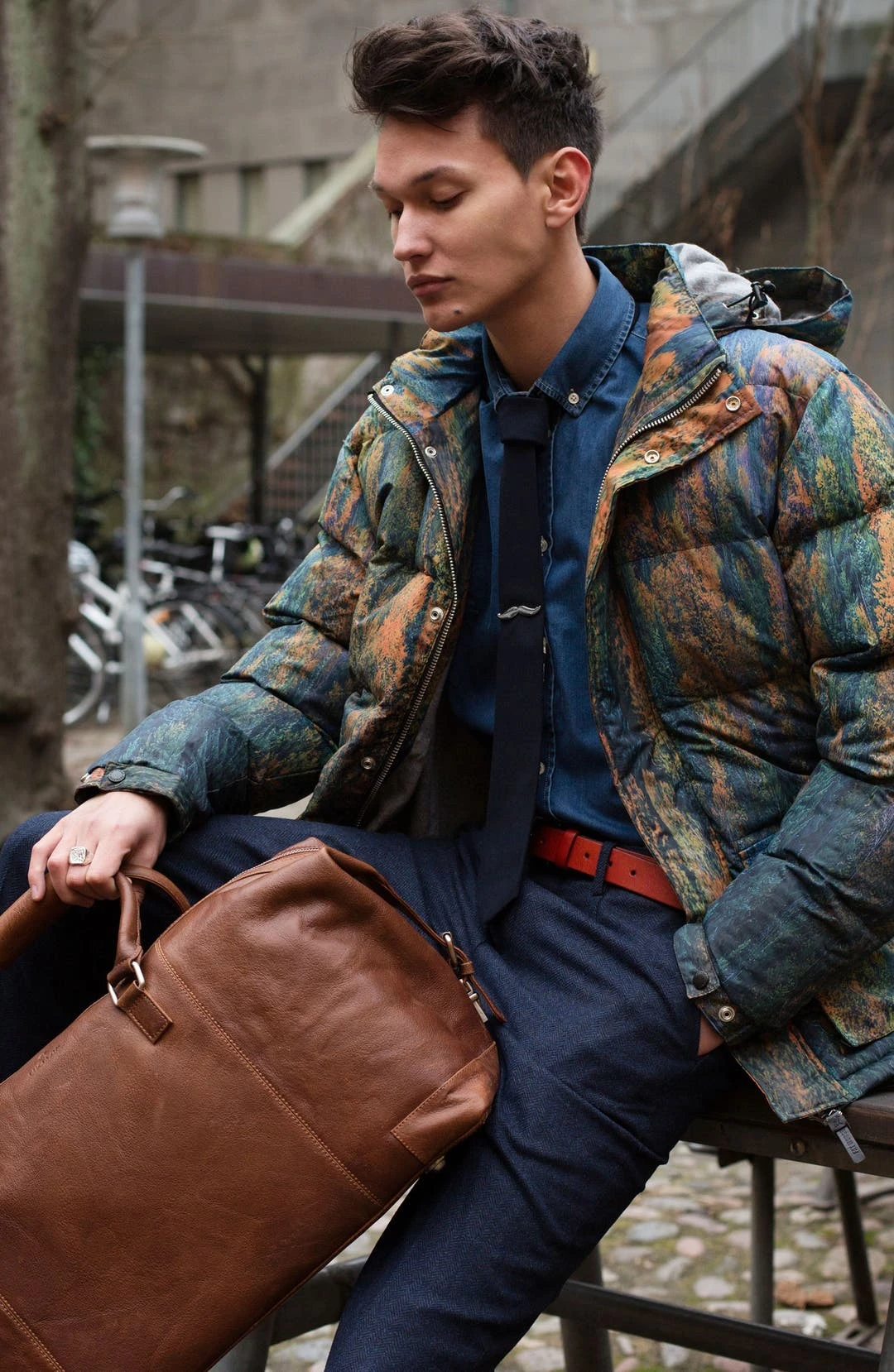 Warren Asher Pince à Cravate Argentée Moustache 8 Warren Asher Pince à Cravate Argentée Moustache – Image 6