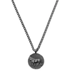 Lucleon Astro | Collier En Acier Inoxydable Argenté Avec Signe Astrologique Du Taureau