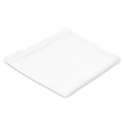 Trendhim Pochette De Costume En Coton Blanc Avec Bordure En Dentelle