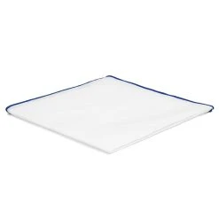 Trendhim Pochette De Costume Blanche à Bords Bleus