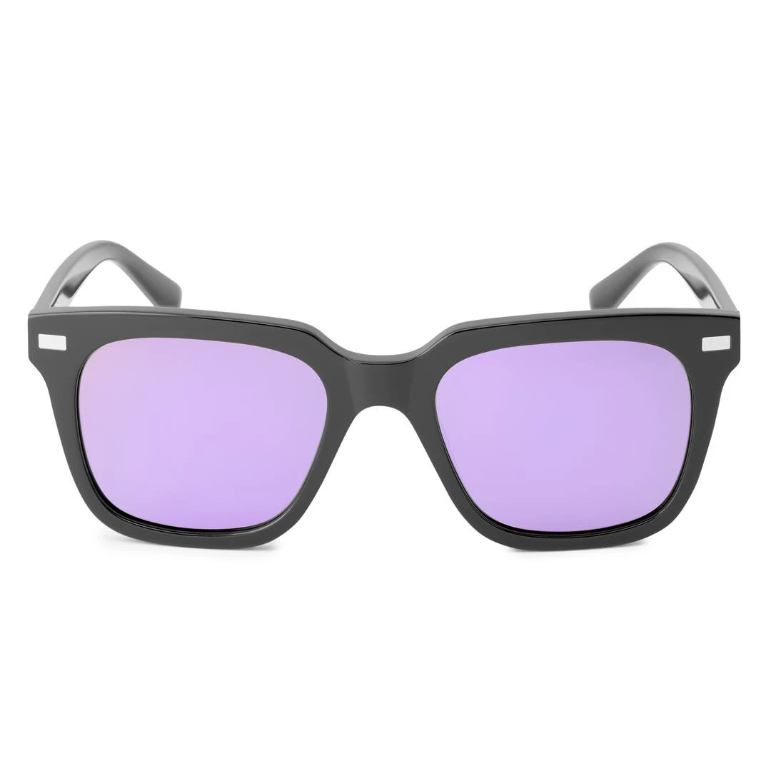 Waykins Lunettes De Soleil Noires Wolfgang Thea à Verres Polarisés Violets 4 Waykins Lunettes De Soleil Noires Wolfgang Thea à Verres Polarisés Violets – Image 2
