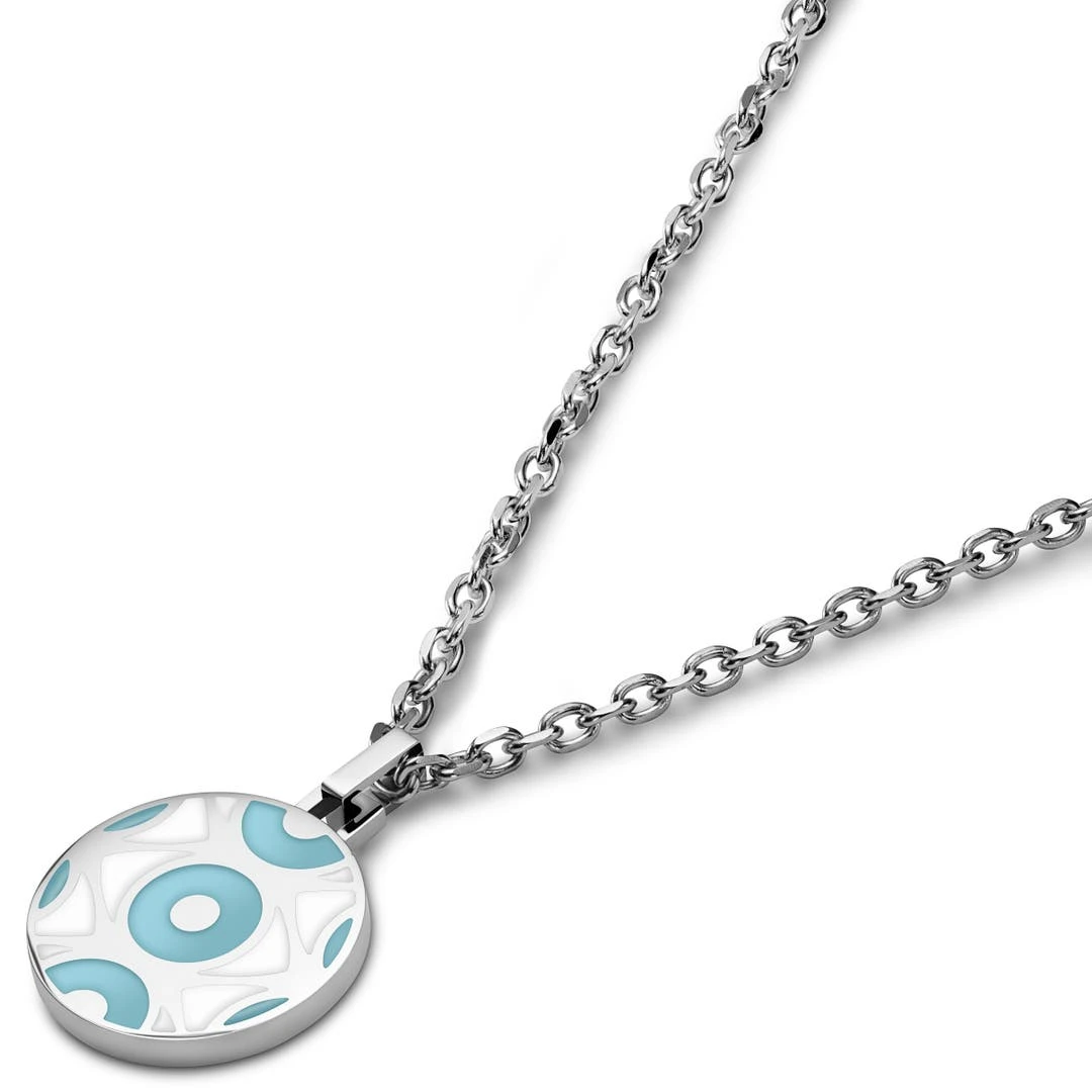 Waykins Evil Eye | Collier Argenté Et Bleu Clair 4 Waykins Evil Eye | Collier Argenté Et Bleu Clair – Image 2