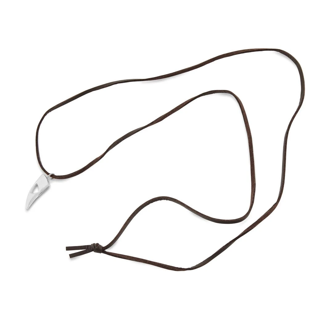 Lucleon Collier En Cuir La Dent Argentée 5 Lucleon Collier En Cuir La Dent Argentée – Image 3