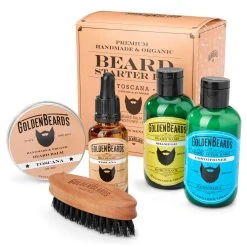 Golden Beards Kit Débutant Pour Entretien Et Soin De La Barbe Toscana