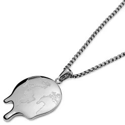 Otsu Fahrenheit | Collier à Pendentif En Métal Argenté La Terre -Arkai Atlas Shop 10 2500ba032f2e118f086c35aaea51cf618