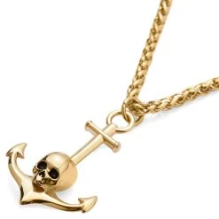 Lucleon Collier Tadd Doré Avec Ancre Et Tête De Mort 9 Lucleon Collier Tadd Doré Avec Ancre Et Tête De Mort -Arkai Atlas Shop 10 2sidro