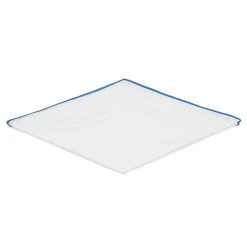 Trendhim Pochette De Costume Blanche à Bords Bleu Saphir