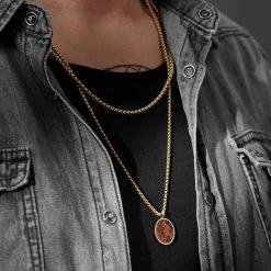 Arkai Set De 2 Colliers Superposés : Chaîne Dorée Rico Et Collier à Pendentif Obsidienne Acajou Orisun 11 Arkai Set De 2 Colliers Superposés : Chaîne Dorée Rico Et Collier à Pendentif Obsidienne Acajou Orisun -Arkai Atlas Shop 11 2 24646bm