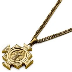 Lucleon Sanctus | Collier Doré à Pendentif Croix De Saint-Benoît -Arkai Atlas Shop 11 2b06cefafc376d0c9049716e9d7fe8db4