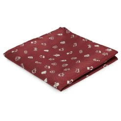 Trendhim Pochette De Costume Bordeaux à Motifs De Noël