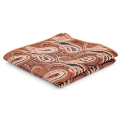 Tailor Toki Pochette De Costume Ton Bronze Automne à Motif Cachemire