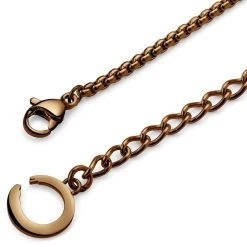 Otsu Egan | Chaîne à Maille Vénitienne Avec Pendentif Ours En Peluche En Acier Inoxydable Couleur Cuivre -Arkai Atlas Shop 12 2 neckegan