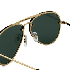 Lucleon Occasus | Lunettes De Soleil Aviator Dorées à Verres Verts Dégradés -Arkai Atlas Shop 12 3 sull