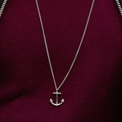 Lucleon Collier En Acier à Pendentif Ancre Marine -Arkai Atlas Shop 12033 necklace