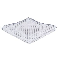 Tailor Toki Pochette De Costume Blanche à Pois Gris