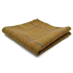 Tailor Toki Pochette De Costume En Laine Brune à Carreaux, Coutures à La Main