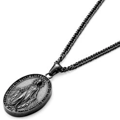 Lucleon Sanctus | Collier Argenté Vintage Avec Médaille Miraculeuse -Arkai Atlas Shop 13 2d5df64a25a64d663e7597026ced0f517