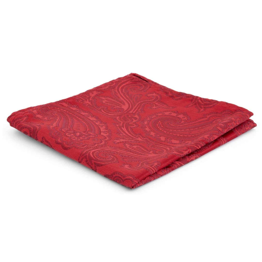 Tailor Toki Pochette De Costume En Polyester Rouge à Motif Cachemire 3 Tailor Toki Pochette De Costume En Polyester Rouge à Motif Cachemire