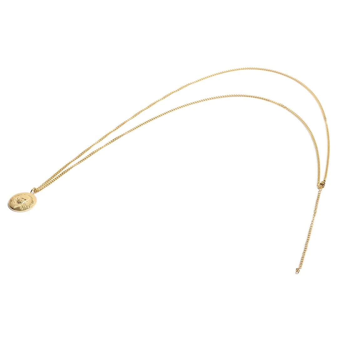 Lucleon Collier à Pendentif Hindou En Acier Doré 5 Lucleon Collier à Pendentif Hindou En Acier Doré – Image 3