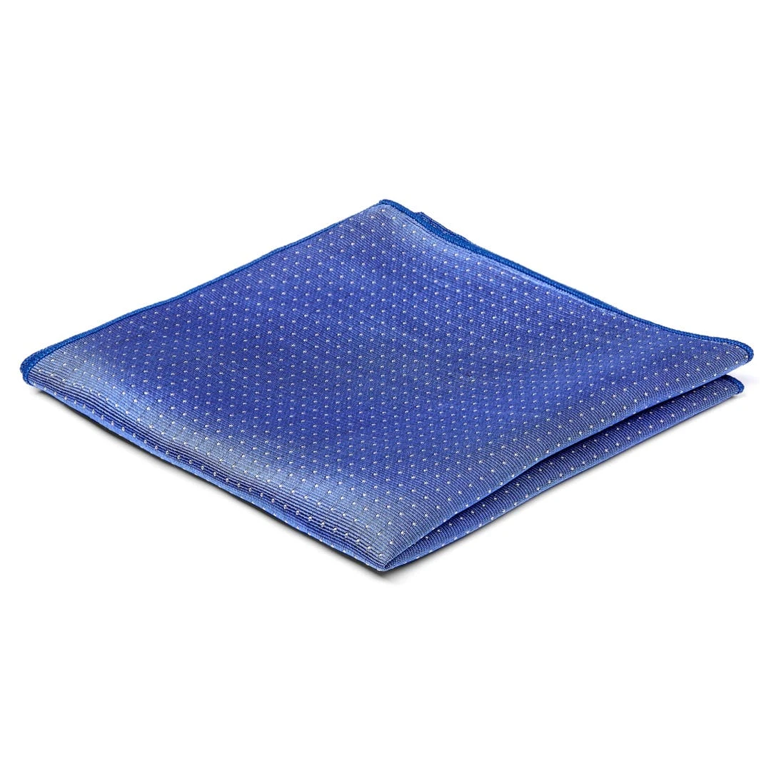 Trendhim Pochette De Costume En Soie Bleu Pastel à Pois Blancs 3 Trendhim Pochette De Costume En Soie Bleu Pastel à Pois Blancs