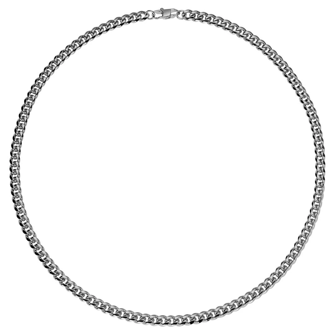 Lucleon Chaîne Argentée à Mailles De 6 Mm 4 Lucleon Chaîne Argentée à Mailles De 6 Mm – Image 2