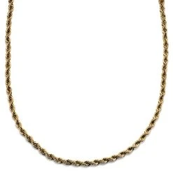 Lucleon Chaîne à Maille Cordée En Acier Doré Amager Collin - 6 Mm