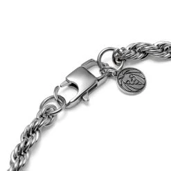 Lucleon Chaîne à Maille Cordée Argentée Amager Collin - 6 Mm -Arkai Atlas Shop 17 3898feccbd33fa948c225d0963546393b