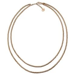 Arkai Collier Rico à Double Chaîne Couleur Or Rose 11 Arkai Collier Rico à Double Chaîne Couleur Or Rose -Arkai Atlas Shop 18 10f0a65d58492a61fc0eee9f584228764
