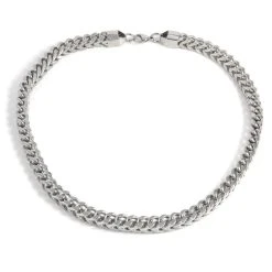 Fort Tempus Chaîne Argentée En Acier élégante