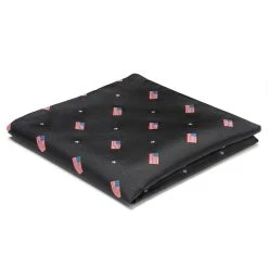 Trendhim Pochette De Costume Réversible Noire à Motifs De Drapeaux Américain