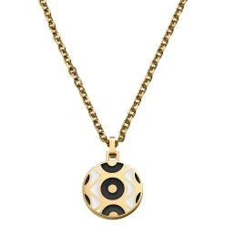 Waykins Evil Eye | Collier Doré à Pendentif Circulaire