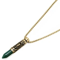 Arkai Collier Rico à Pendentif En Forme De Cartouche Dorée Et Onyx Vert -Arkai Atlas Shop 2 2.c4a40fdc3b2222040aee28a7c2cbc9be