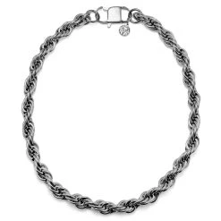 Lucleon Chaîne à Maille Cordée Argentée Amager Collin - 10 Mm -Arkai Atlas Shop 20 1d6b26a997f1ba4450e69878c295f9952