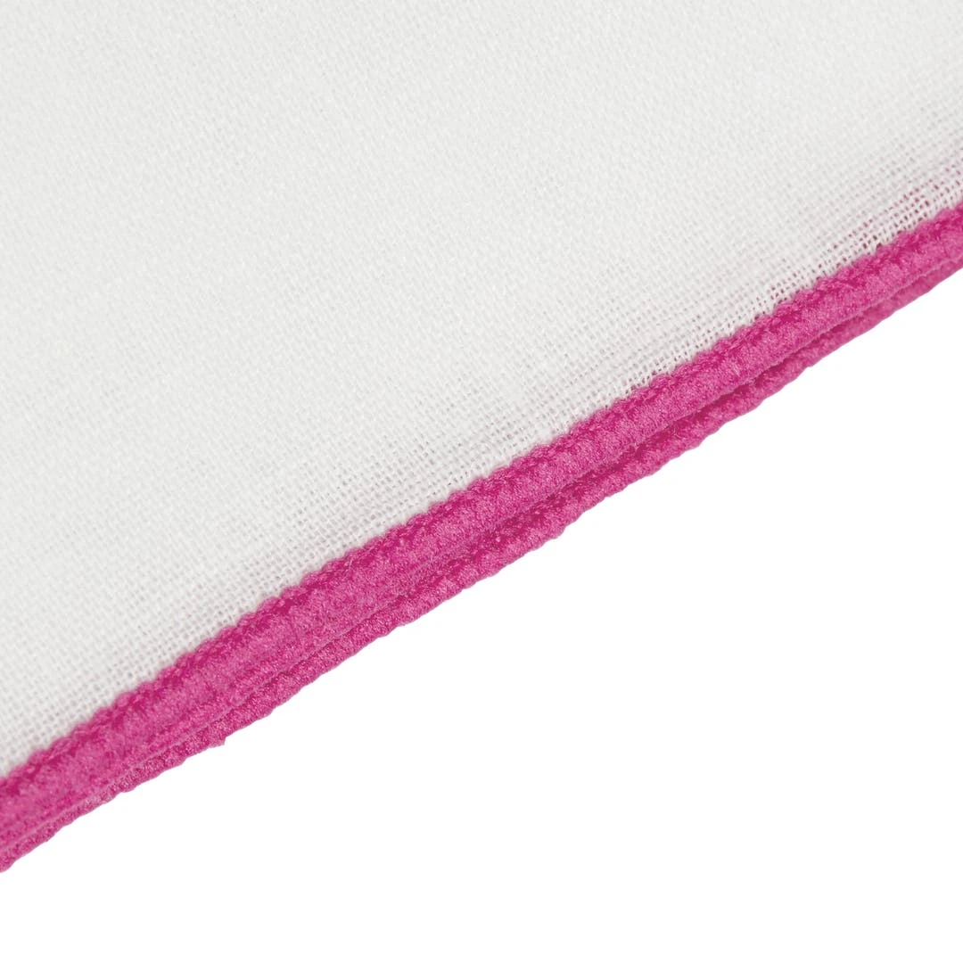 Trendhim Pochette De Costume Blanche à Bords Roses 4 Trendhim Pochette De Costume Blanche à Bords Roses – Image 2