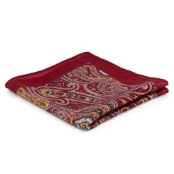 Tailor Toki Pochette De Costume Rouge Pourpre à Motif Cachemire