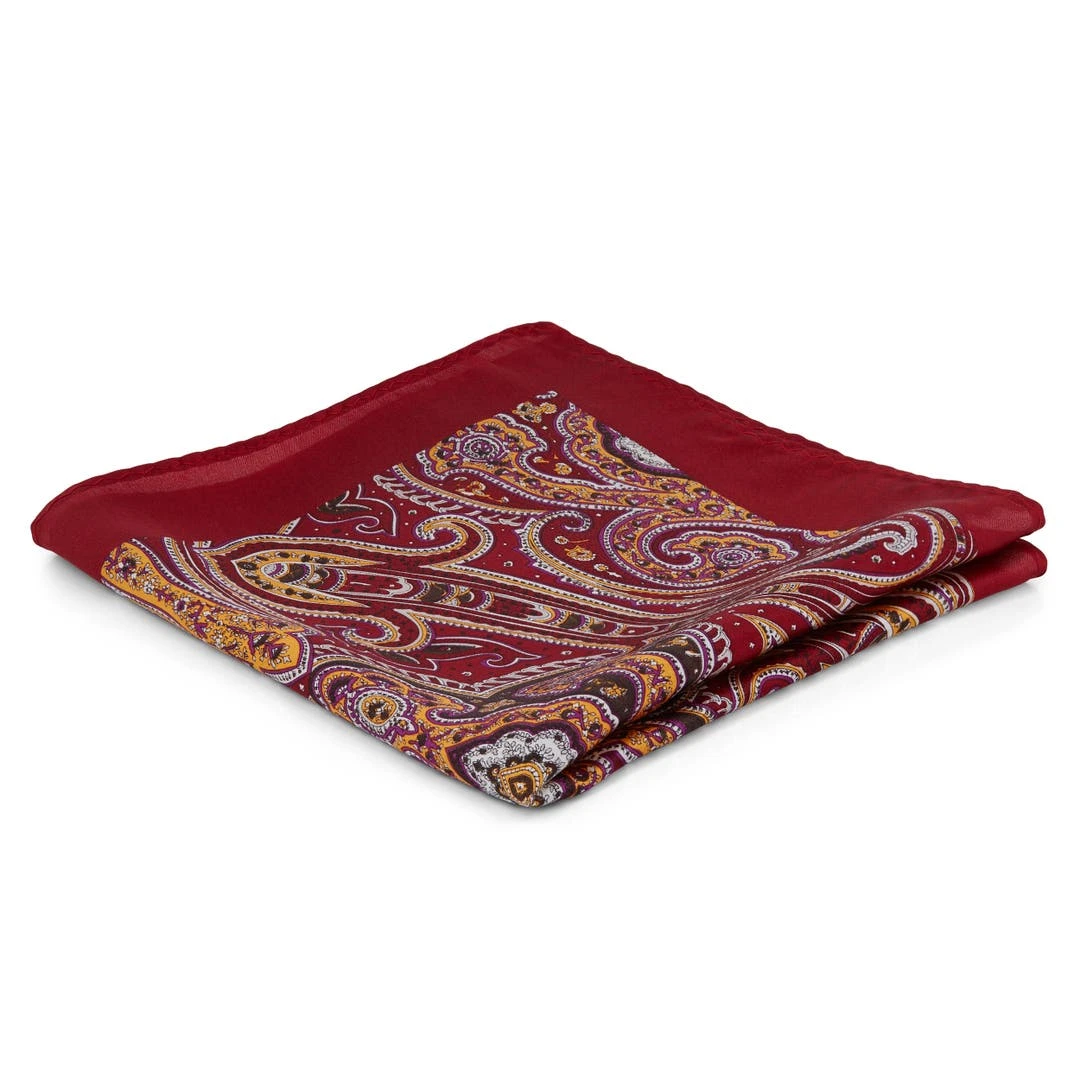 Tailor Toki Pochette De Costume Rouge Pourpre à Motif Cachemire 3 Tailor Toki Pochette De Costume Rouge Pourpre à Motif Cachemire