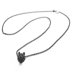 Moody Mason Collier Jax En Acier Gris à Pendentif Tête De Loup -Arkai Atlas Shop 21470 3