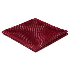Trendhim Pochette De Costume En Soie Rouge à Pois Blancs