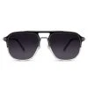 Arkai Occasus | Lunettes De Soleil à Verres Mi-sombres Polarisés Et Double Pont Noir Et Transparent -Arkai Atlas Shop 22 1b arksan