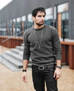 Lucleon Collier Croix Chrétienne En Acier, Gravures Obliques 12 Lucleon Collier Croix Chrétienne En Acier, Gravures Obliques -Arkai Atlas Shop 22323 2