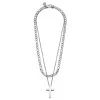 Trendhim Set De 2 Colliers Assortis : Collier à Pendentif Croix Et Chaîne Figaro -Arkai Atlas Shop 23928.pack 1