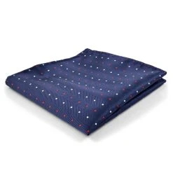 Tailor Toki Pochette De Costume Bleu Foncé à Pois