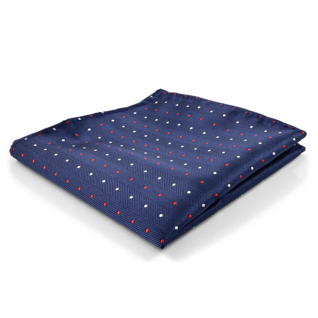 Tailor Toki Pochette De Costume Bleu Foncé à Pois 2 Tailor Toki Pochette De Costume Bleu Foncé à Pois