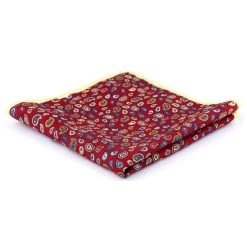 Tailor Toki Pochette De Costume En Soie Rouge Fantaisie