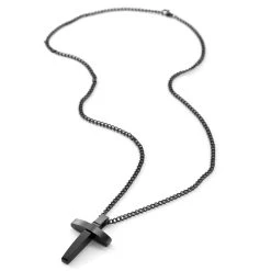 Fort Tempus Collier à Croix Profilée En Acier Noir -Arkai Atlas Shop 26 4 copy 1