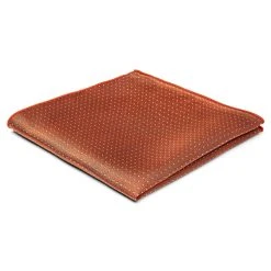 Trendhim Pochette De Costume En Soie Brune à Pois Blancs