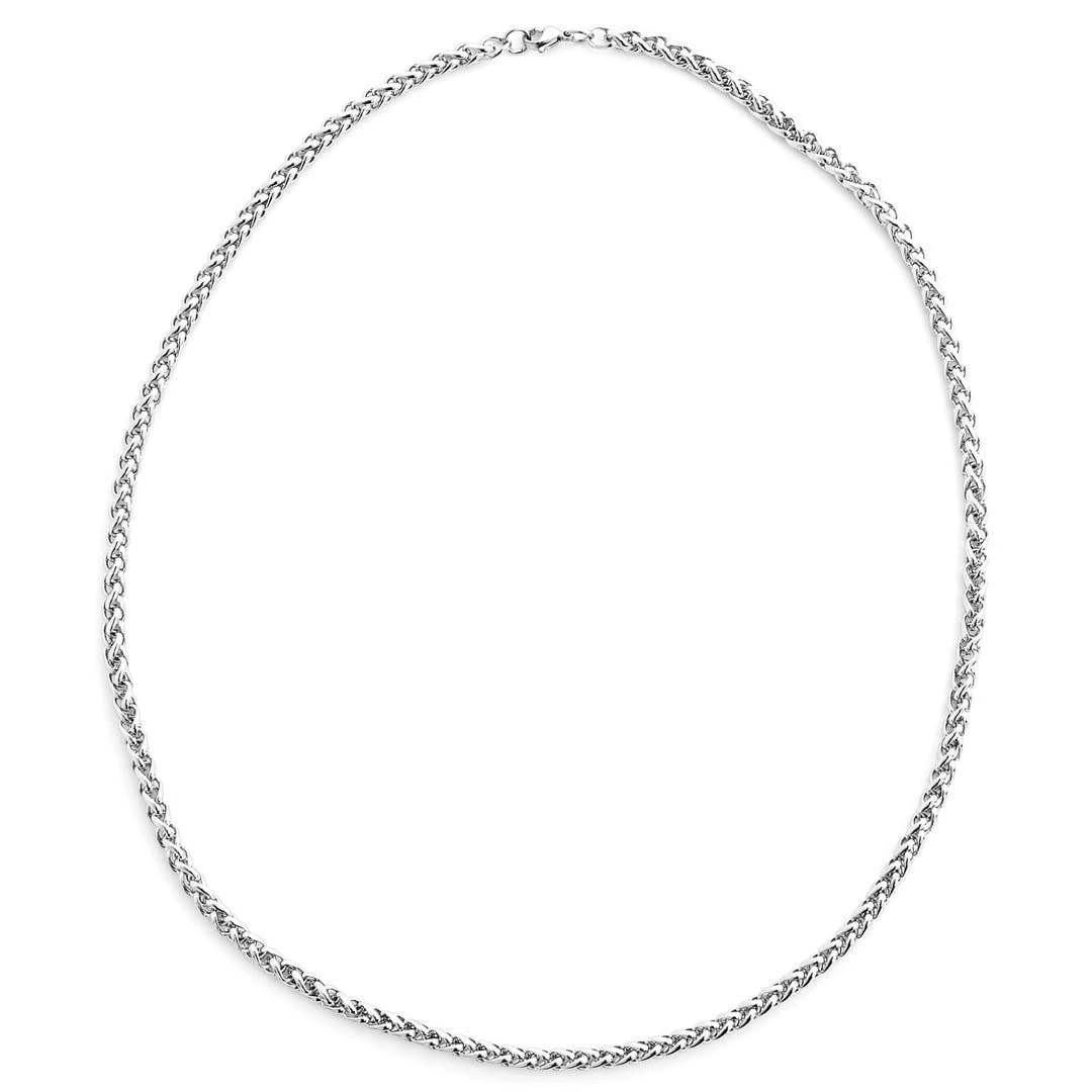 Fort Tempus Chaîne Argentée à Maille Palmier 5 Fort Tempus Chaîne Argentée à Maille Palmier – Image 3