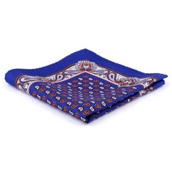 Tailor Toki Pochette De Costume En Soie Bleu Royale Fantaisie