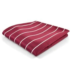 Tailor Toki Pochette De Costume Bordeaux à Rayures Blanches