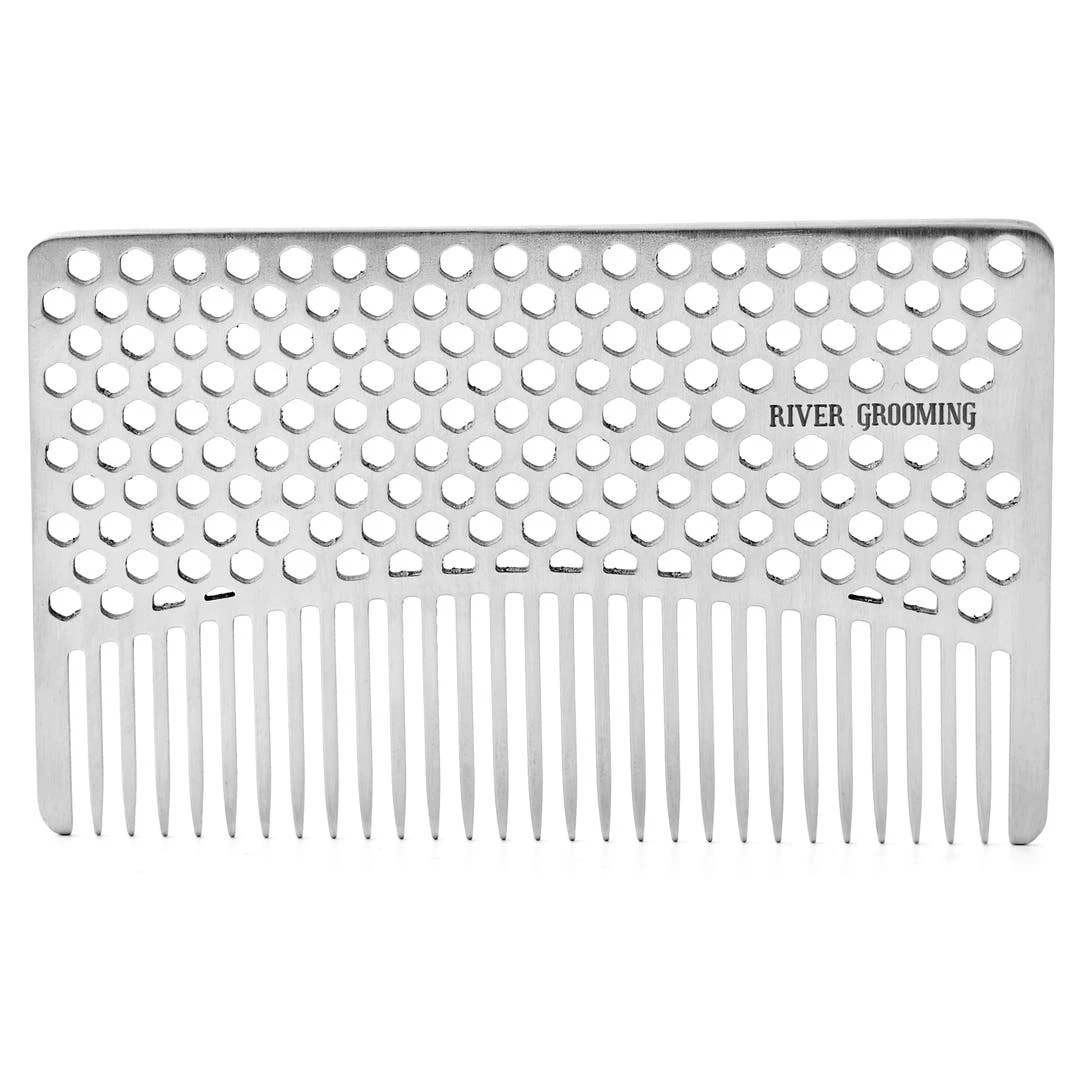 River Grooming Peigne En Acier "carte De Crédit" 3 River Grooming Peigne En Acier "carte De Crédit"